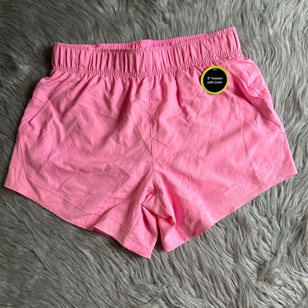 Athletic Works DriWorks Running Shorts Womens Size Small (4-6) Pink 5" Inseam